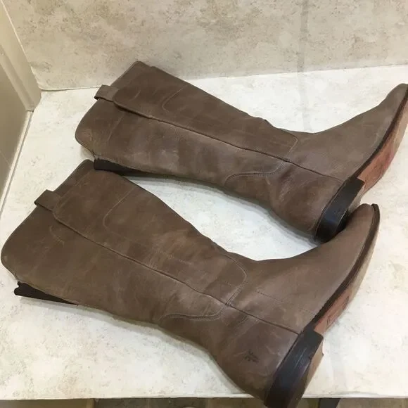 FRYE LEATHER PAIGE TALL RIDING BOOTS - Picture 10 of 14